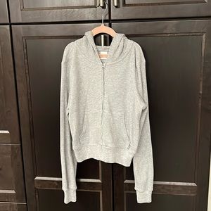 Aritzia TNA zip up waffle hoodie. Euc